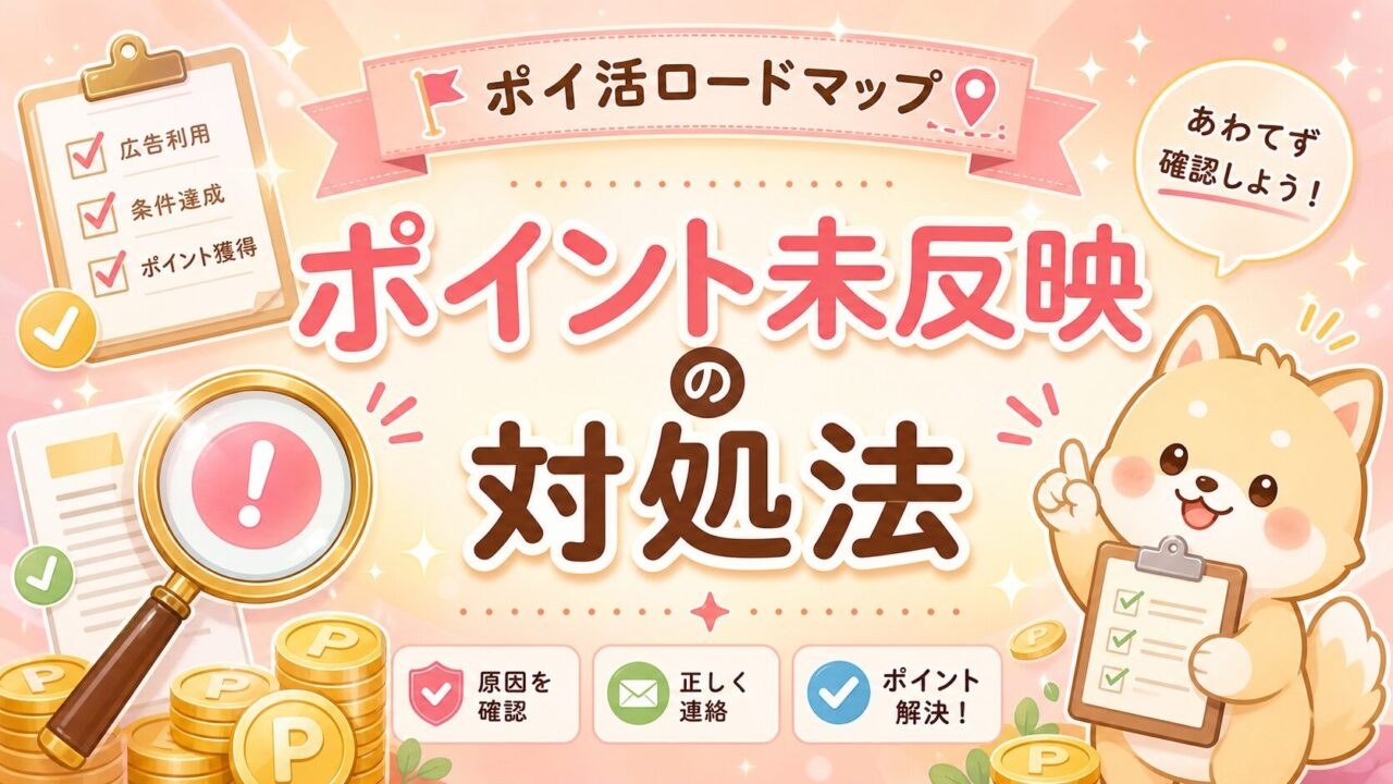 ポイント未反映の対処法