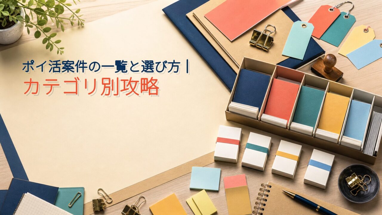 ポイ活案件の一覧と選び方｜カテゴリ別攻略