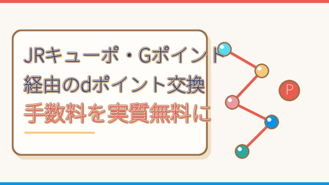 JRキューポ・Gポイント経由でdポイントに交換するルートの解説記事のアイキャッチ
